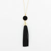 Disc Long Fabric Chain Pendant