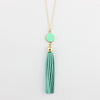 Disc Long Fabric Chain Pendant