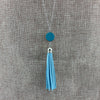 Disc Long Fabric Chain Pendant