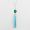 Disc Long Fabric Chain Pendant