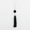 Disc Long Fabric Chain Pendant