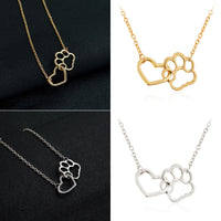 Hollow Pet Paw Footprint Pendant