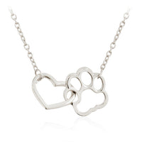 Hollow Pet Paw Footprint Pendant