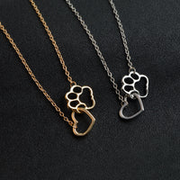 Hollow Pet Paw Footprint Pendant