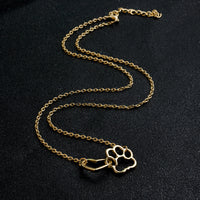 Hollow Pet Paw Footprint Pendant