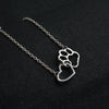 Hollow Pet Paw Footprint Pendant