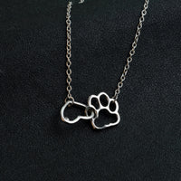 Hollow Pet Paw Footprint Pendant