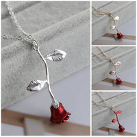 Red Rose Flower Pendant