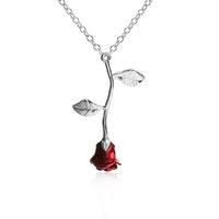 Red Rose Flower Pendant