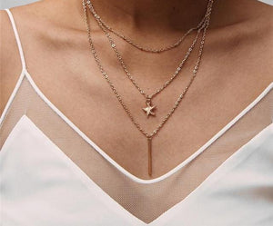 Multilayer Crystal Moon Pendant