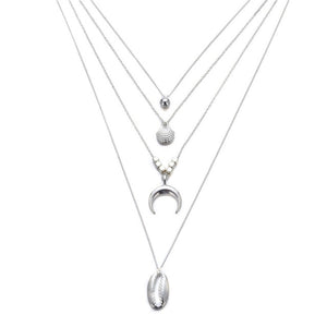 Multilayer Crystal Moon Pendant