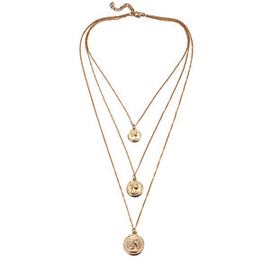 Multilayer Crystal Moon Pendant