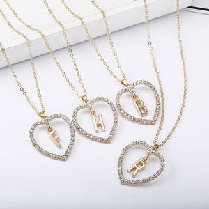 Rhinestone Initial Pendant