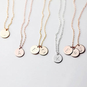 Rose gold Tiny Initial Pendant